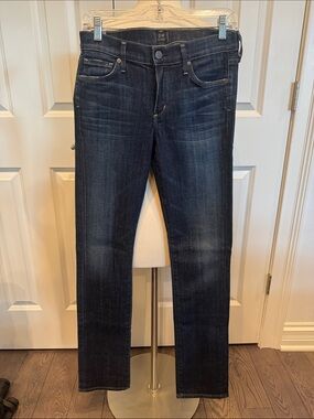 Citizens Of Humanity Dark Blue Straight Leg Jeans